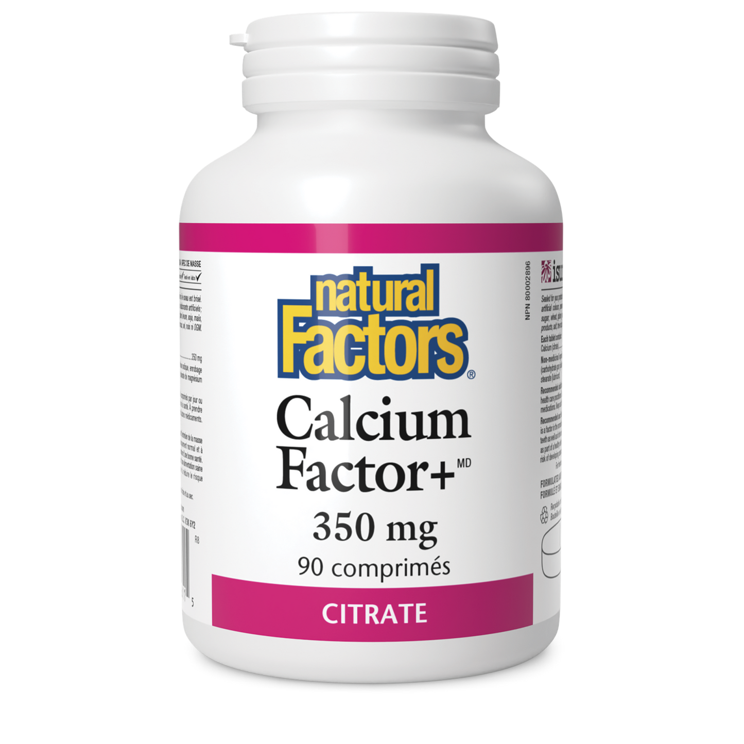 Calcium Factor+ Citrate 350 mg, Natural Factors|v|image|1611