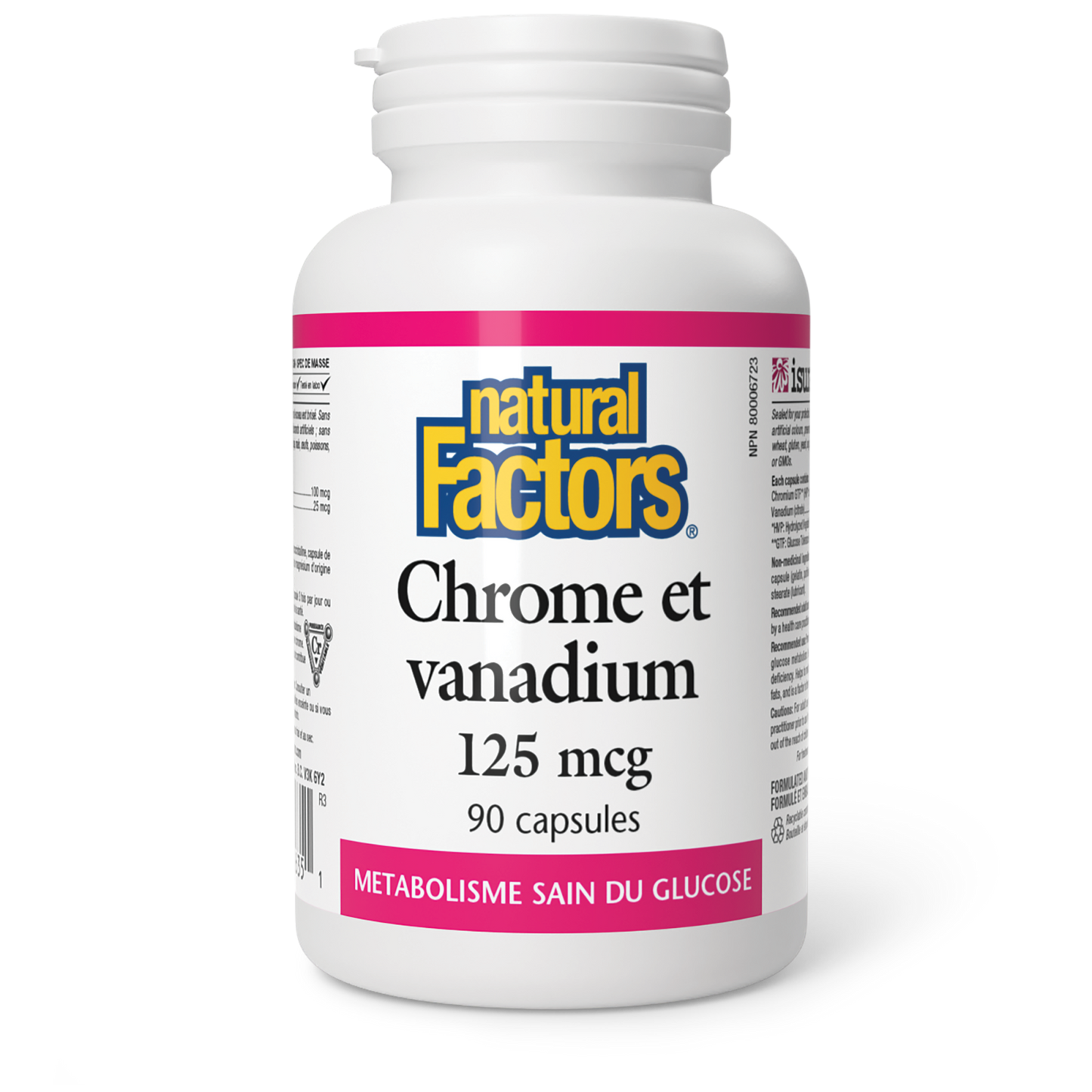 Chrome et vanadium 125 mcg, Natural Factors|v|image|1635