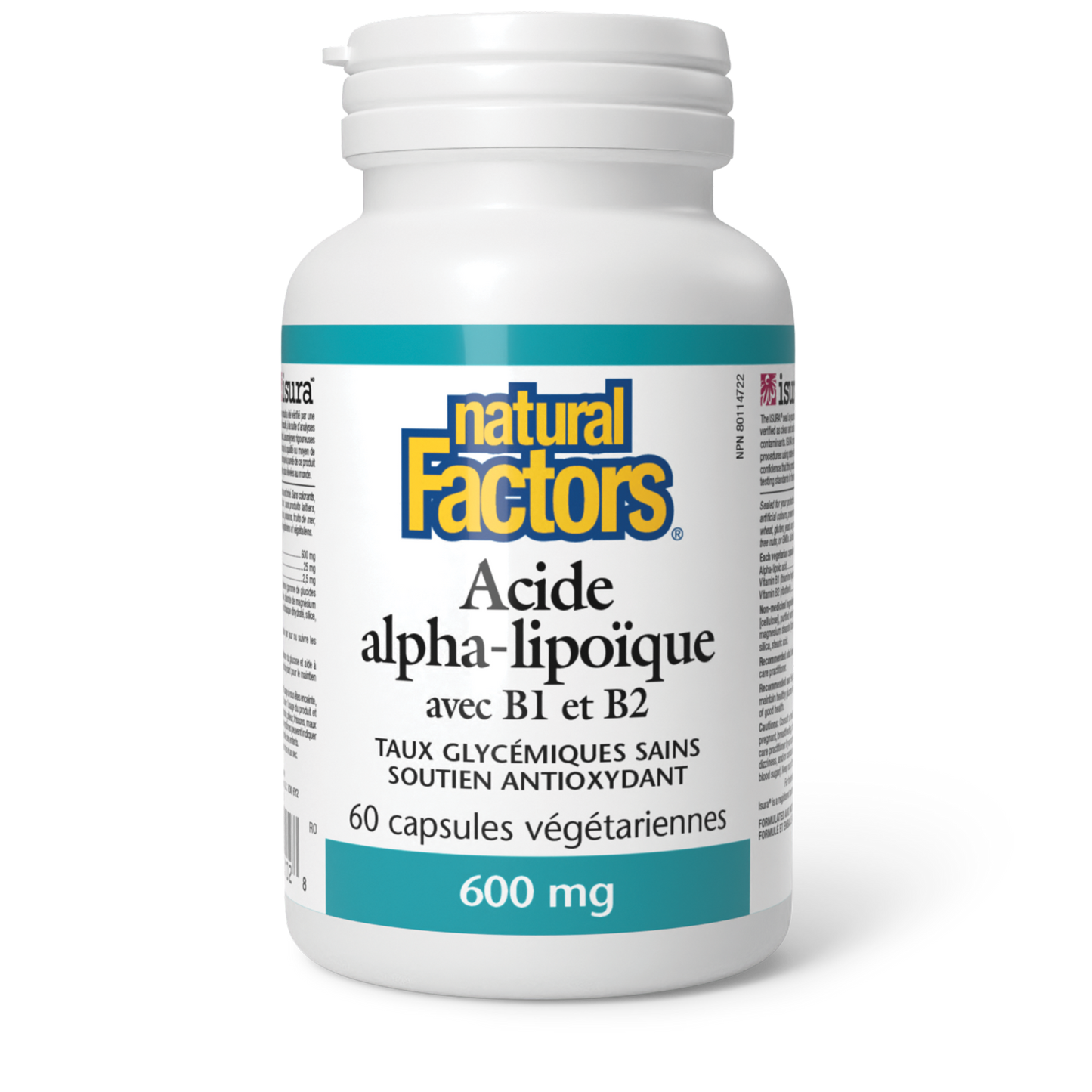 Acide alpha-lipoïque avec B1 et B2, Natural Factors|v|image|2102