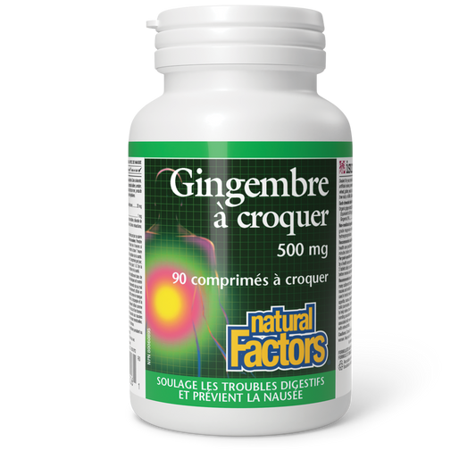 Gingembre à croquer 500 mg, Natural Factors|v|image|4506