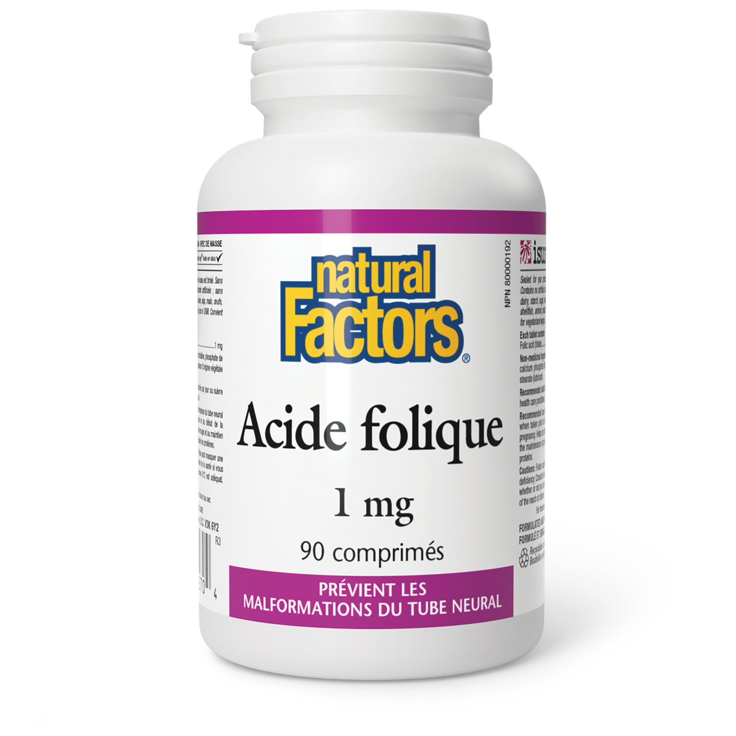 Acide folique 1 mg, Natural Factors|v|image|1270