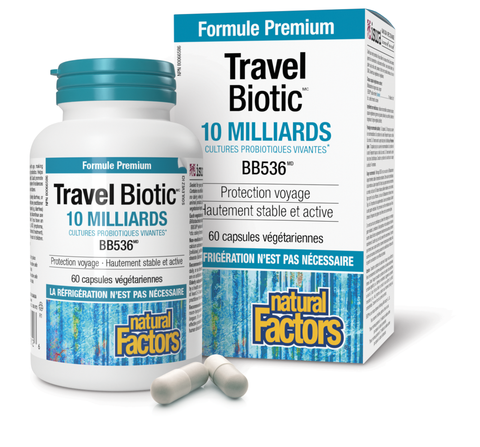 Travel Biotic BB536 10 milliards de cultures probiotiques vivantes, Natural Factors|v|image|1812