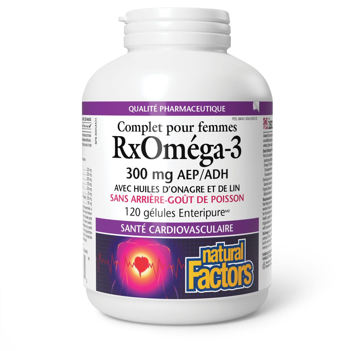 RxOméga-3 complet pour femmes 300 mg AEP/ADH, Natural Factors|v|image|3577