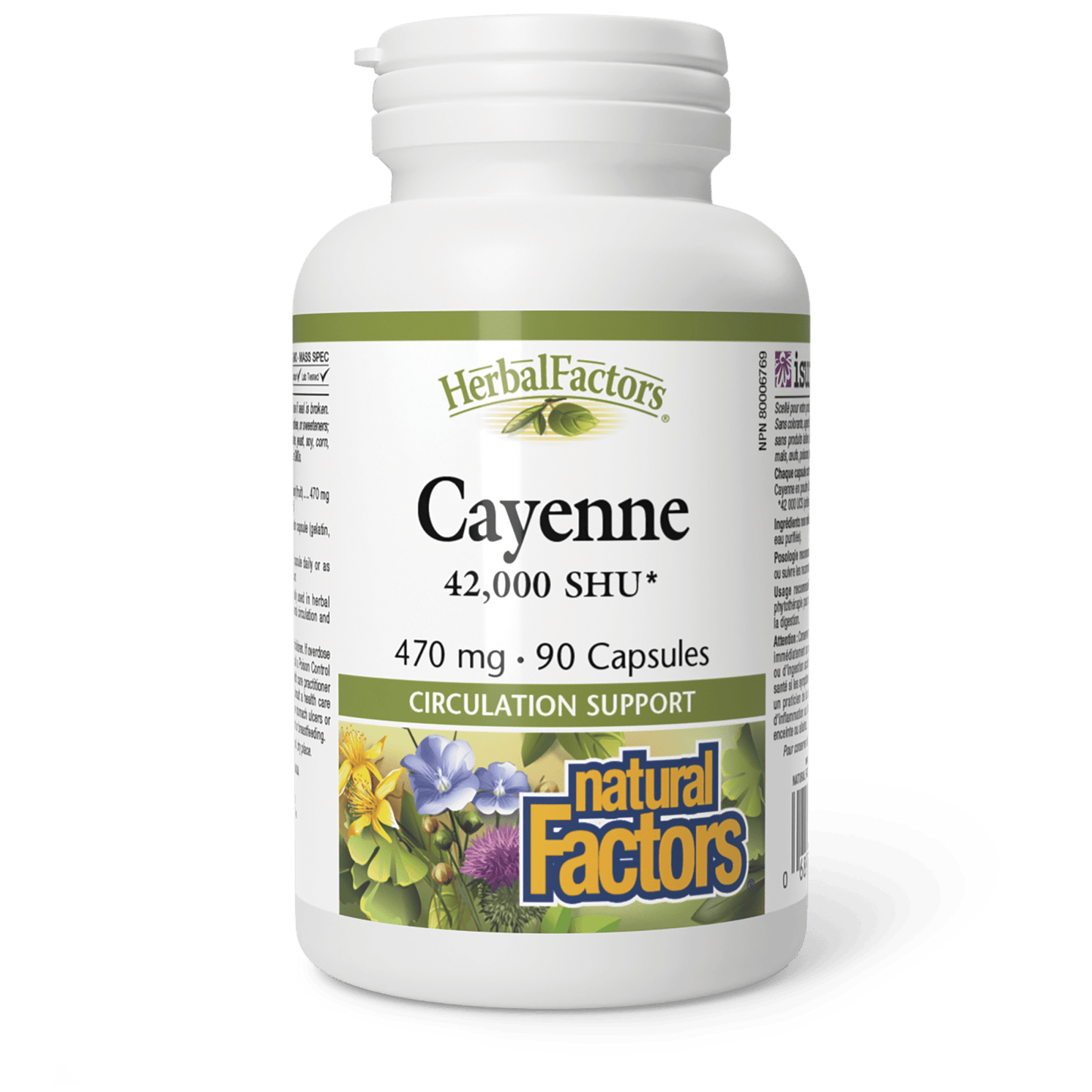 Cayenne 470 mg, HerbalFactors, Natural Factors|v|image|4210