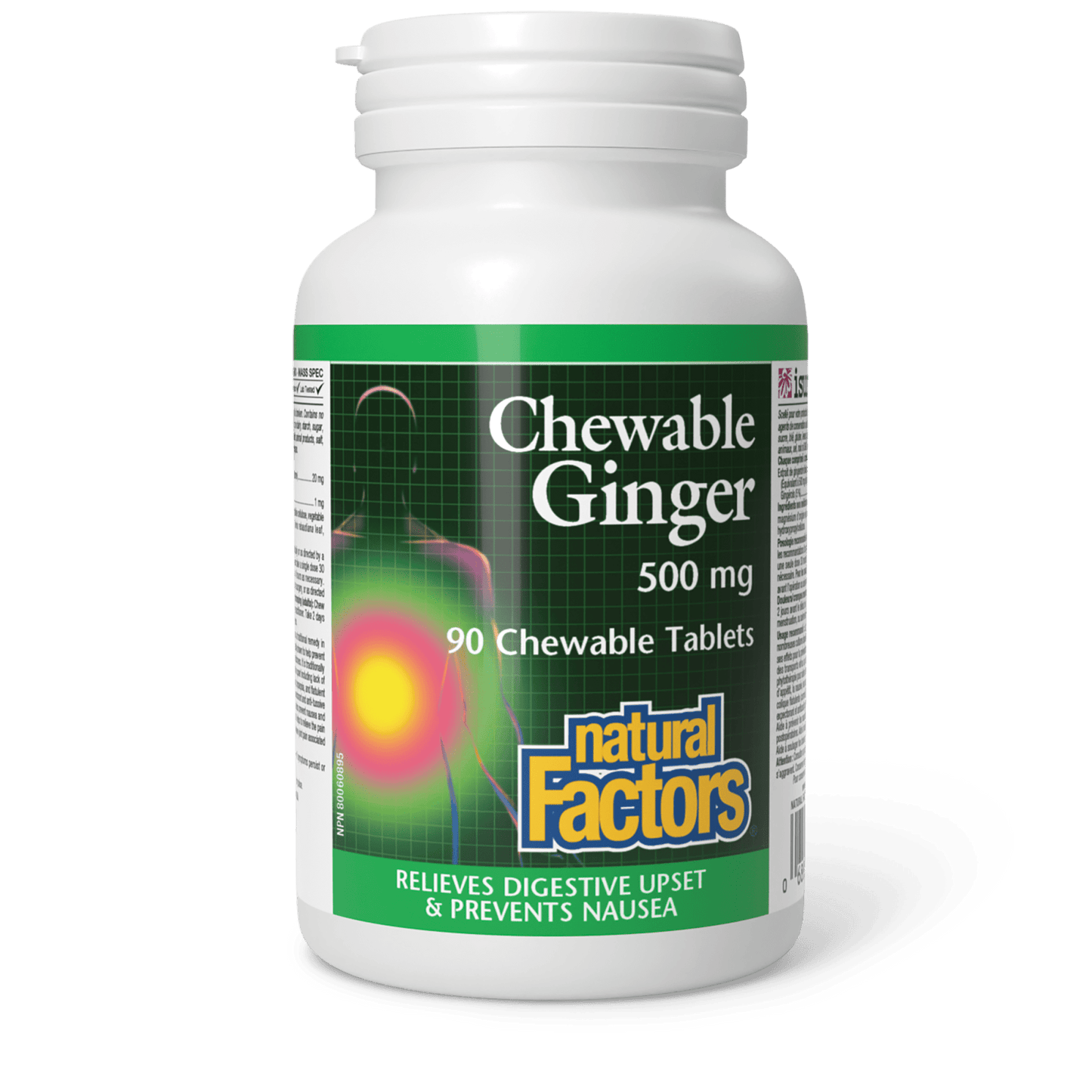 Chewable Ginger 500 mg, Natural Factors|v|image|4506