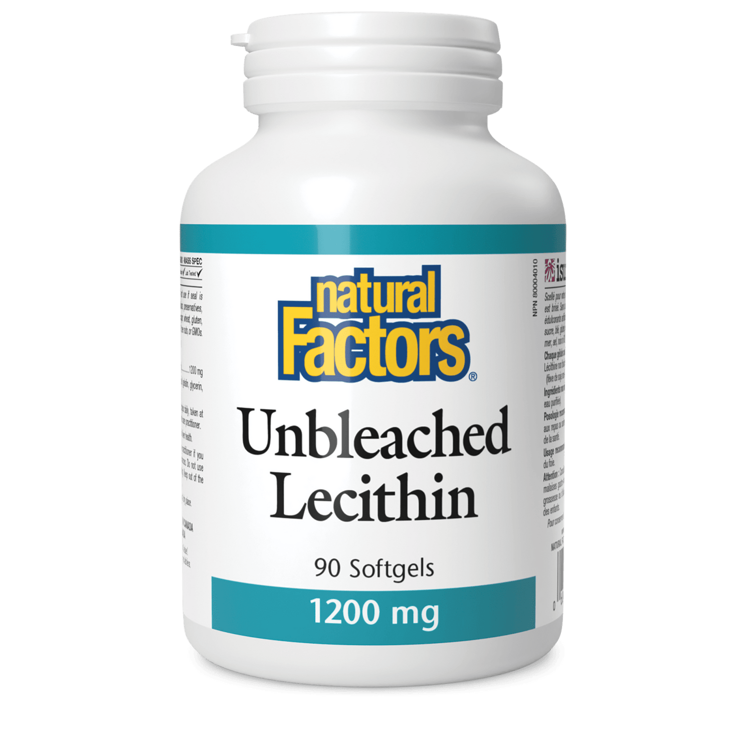 Unbleached Lecithin 1200 mg, Natural Factors|v|image|2600